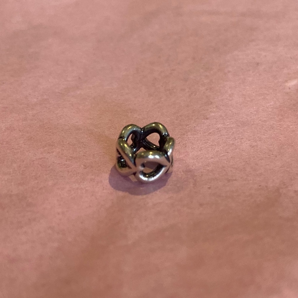 Pandora Open Heart Silver Spacer Charm View 3